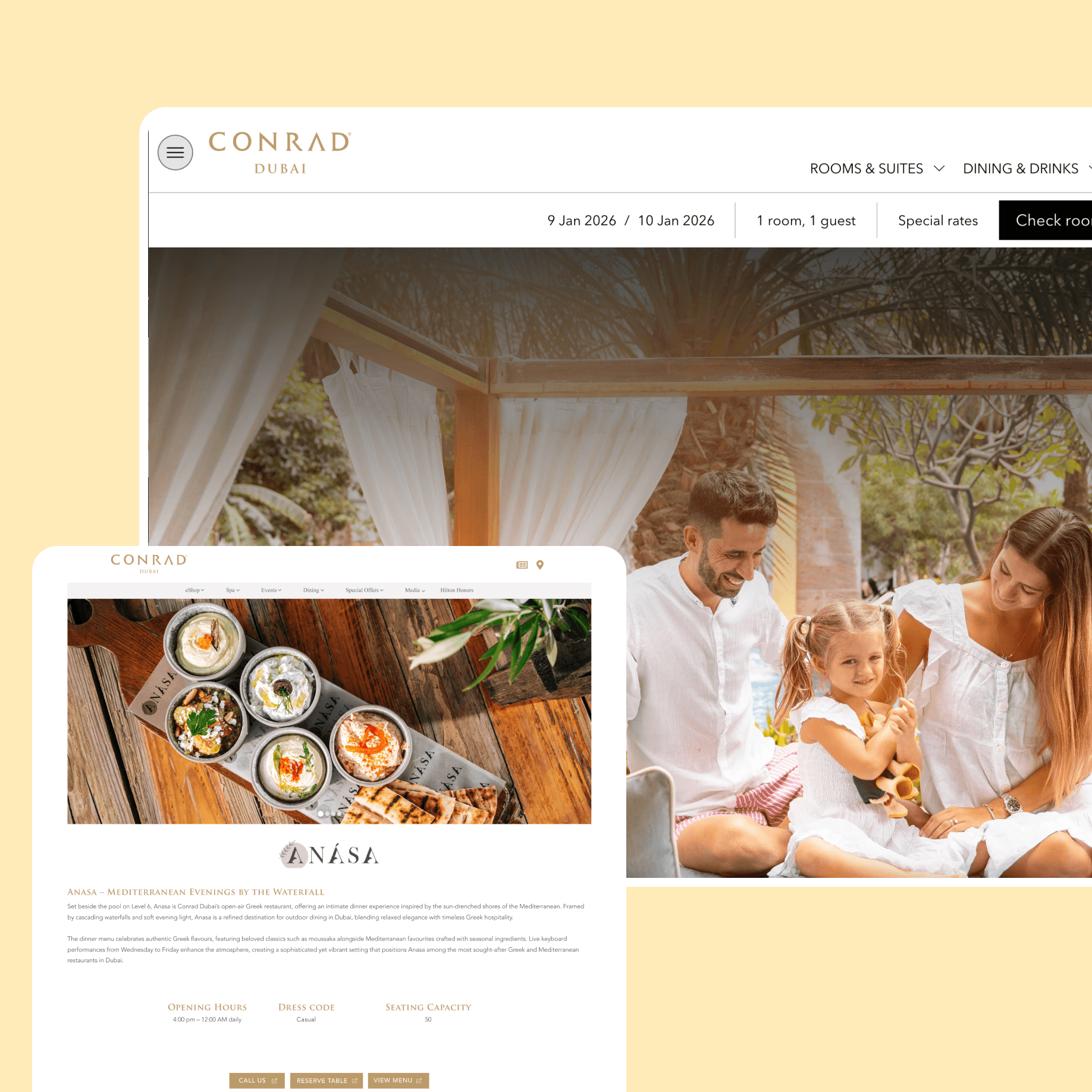 Conrad Dubai Website